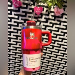 Valentines 2026 Stanley Red Heart Quencher Tumbler